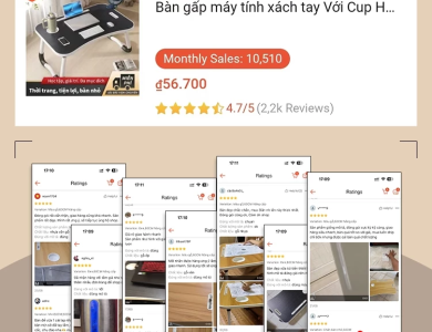 AIODIY Bàn học làm việc gấp gọn Bàn gấp máy tính xách tay Với Cup Holder Với khe cắm thẻ