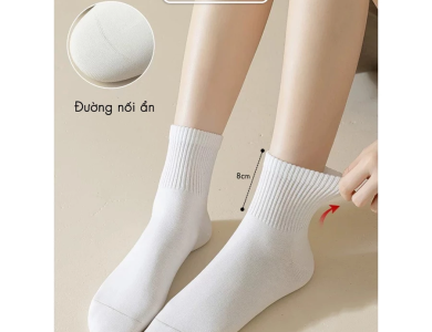 Tất nam nữ bassic dễ phối đồ , tất vớ cotton co dãn bốn chiều thấm hút mô hôi chân - Aguo shop