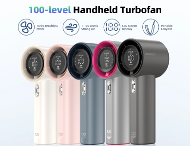 Bảo hành 6 tháng Quạt mini GOOJODOQ 100 tốc độ gió có thể điều chỉnh màn hình kỹ thuật số cầm tay