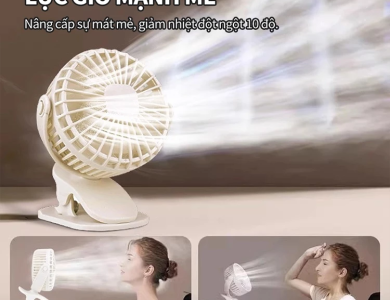 (18000 mAh)Quạt mini để gió Quạt kẹp bàn cầm tay di động có thể xoay 360°-BH 18 tháng