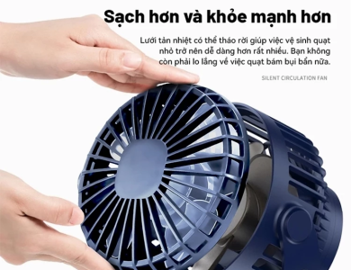 (18000 mAh)Quạt mini để gió Quạt kẹp bàn cầm tay di động có thể xoay 360°-BH 18 tháng