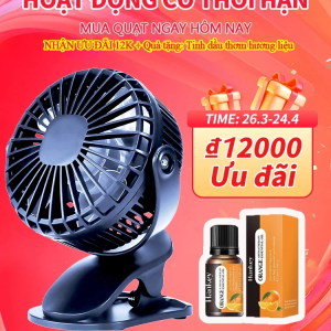 (18000 mAh)Quạt mini để gió Quạt kẹp bàn cầm tay di động có thể xoay 360°-BH 18 tháng