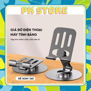 Giá đỡ điện thoại để bàn L98 chân xoay 360 độ tiện lợi bằng hợp kim nhôm gấp gọn