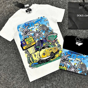 Áo Phông Cho Nam Nữ Dsquared2 Họa Tiết in hình cây dừa Cực Sắc Nét Đẹp 2 Màu Trắng Đen hot 2025 [M02]