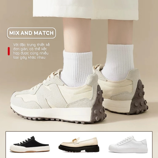 Tất nam nữ bassic dễ phối đồ , tất vớ cotton co dãn bốn chiều thấm hút mô hôi chân - Aguo shop