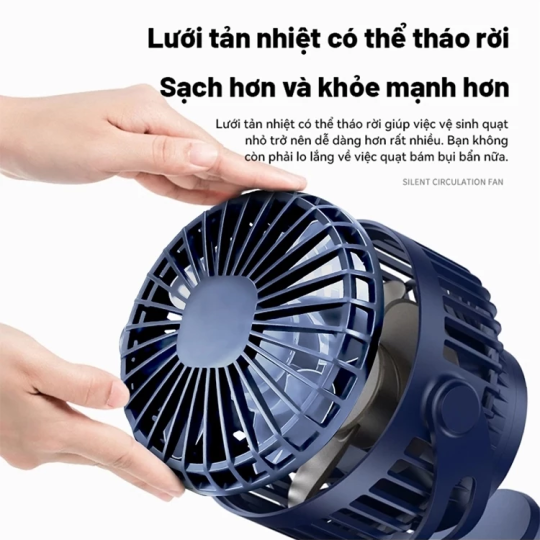 (18000 mAh)Quạt mini để gió Quạt kẹp bàn cầm tay di động có thể xoay 360°-BH 18 tháng
