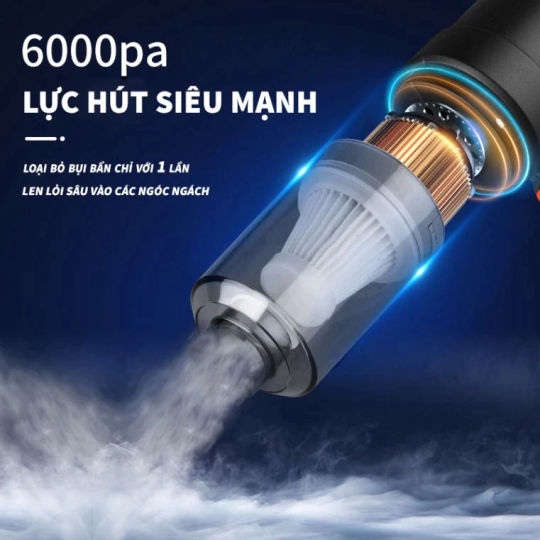 Máy Hút Bụi Mini Cầm Tay Không Dây Choice EL1-0401-1 Lực Hút 6000MPA Nhỏ Gọn, Pin Sạc Tiện Lợi