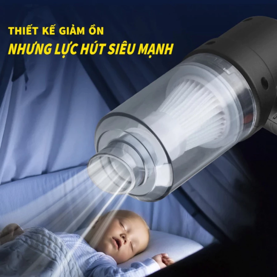 Máy Hút Bụi Mini Cầm Tay Không Dây Choice EL1-0401-1 Lực Hút 6000MPA Nhỏ Gọn, Pin Sạc Tiện Lợi